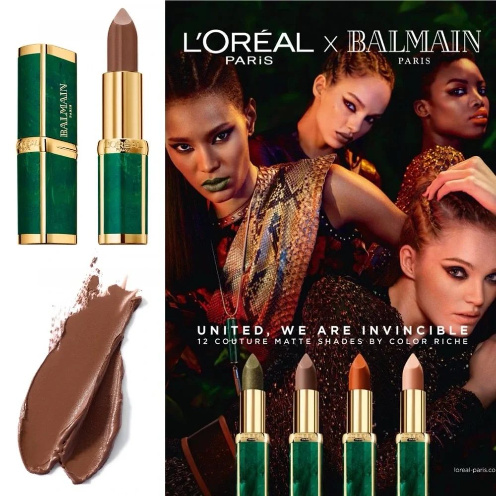 L'Oréal x Balmain 'Glamazone' Matte Color Riche Brown Lipstick (NWOB) - Picture 11 of 16